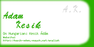 adam kesik business card